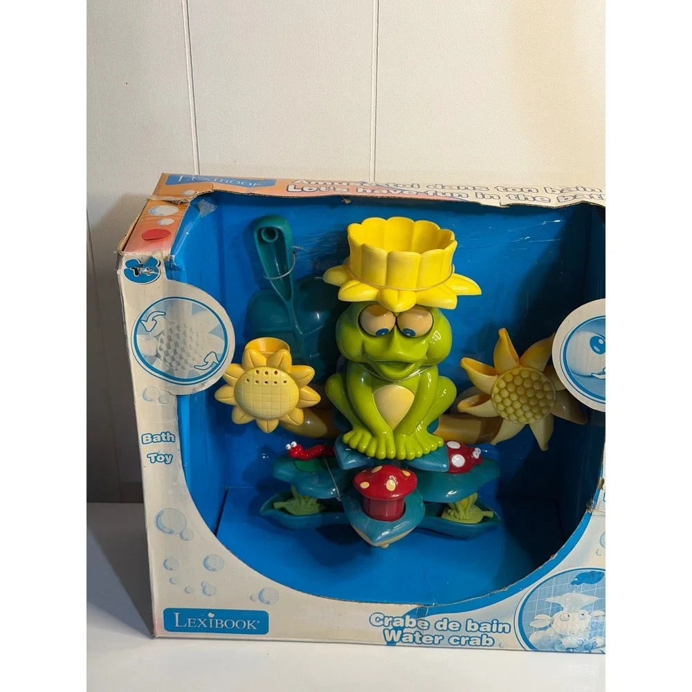 Lexibook Interactive Frog Bath Play Toy Green Yellow Blue Sunflower Lily Pad NEW